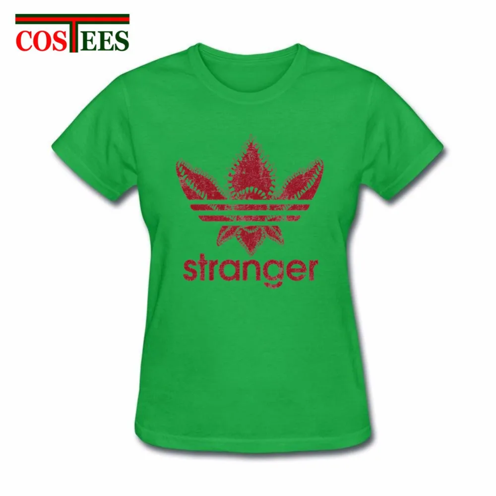 Женская Повседневная футболка Camisetas STRANGER THINGS Chompe monster badge для девочек|Футболки| |