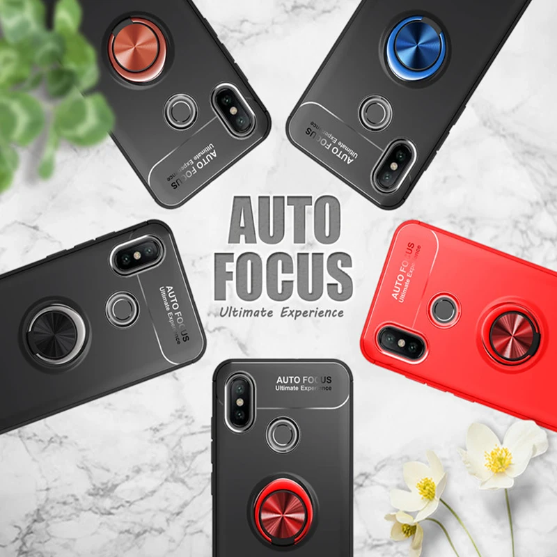 Finger Ring Case For Xiaomi Mi 8 Magnetic Car Phone Holder Stand 6 case protection |