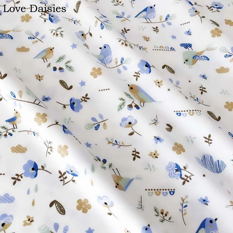 100% хлопок саржевая розовая синяя фиолетовая мультяшная милая маленькая ткань с