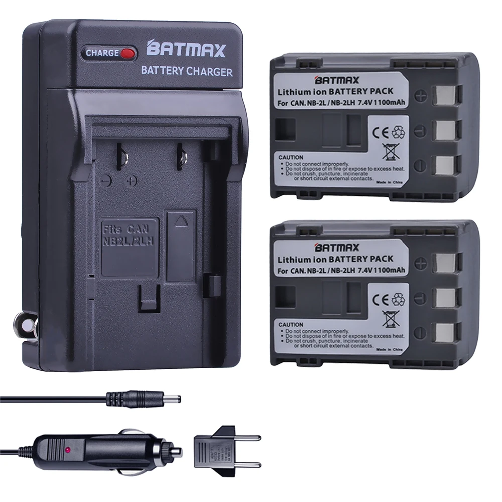 Аккумуляторная литий-ионная батарея NB-2L NB 2 шт. л NB2L NB-2LH 1100 мАч для камер CANON 350D 400D G7