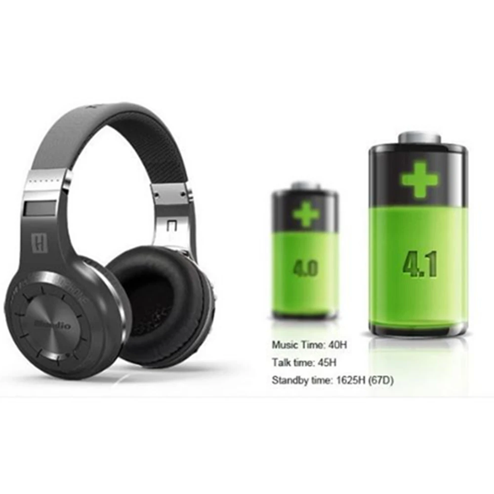Bluedio H + плюс беспроводной Bluetooth гарнитура Супер бас музыкальные наушники с разъем