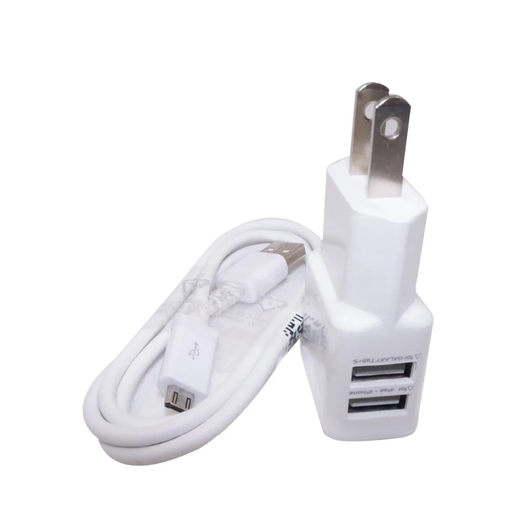 QUWIND US Plug 2 в 1 2A настенное зарядное устройство и кабель Micro Usb для телефонов Android