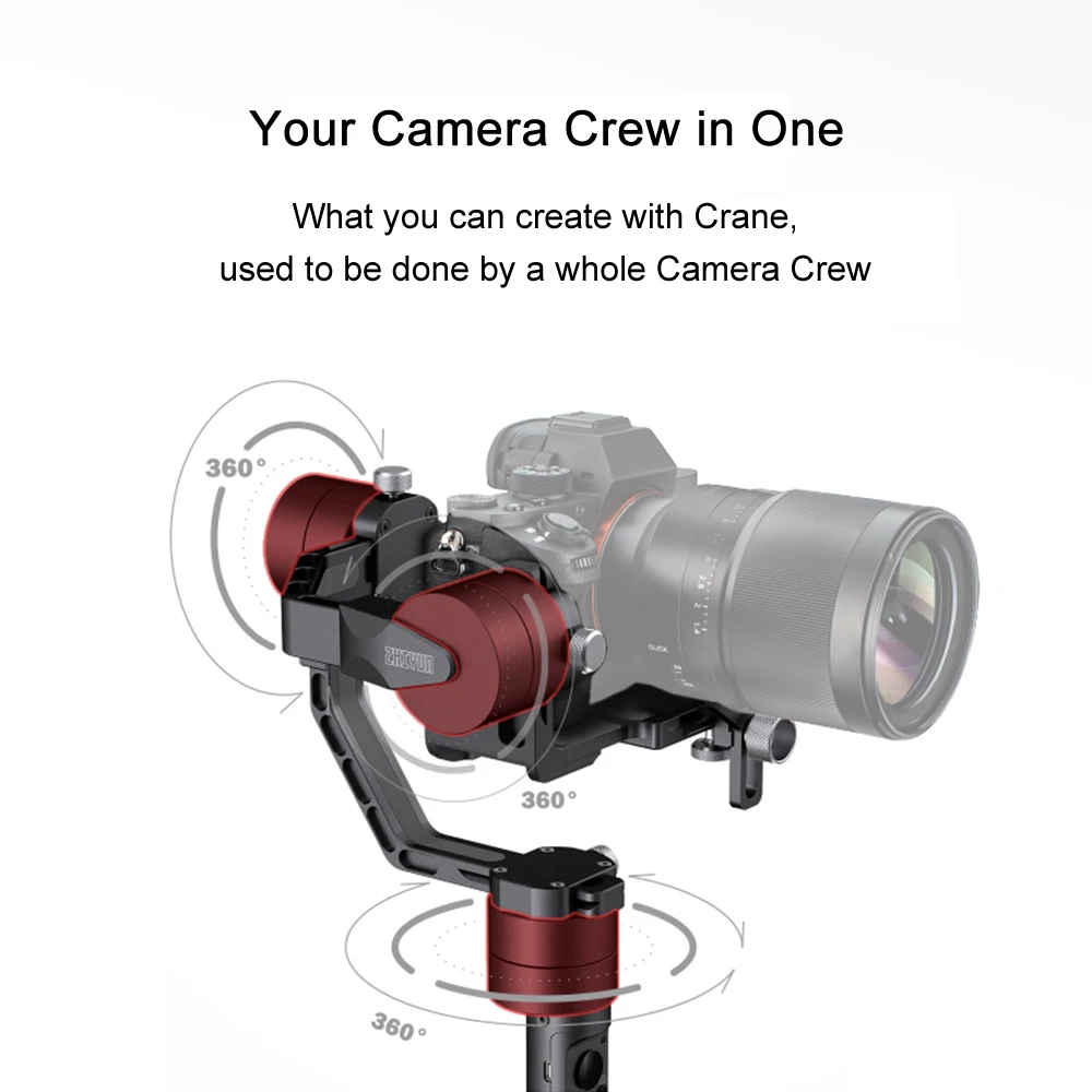 Zhiyun официальный кран V2 3 осевой Ручной Стабилизатор бесщеточный мотор для