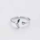 Женское кольцо с хвостом русалки MloveAcc, модное ювелирное изделие из стерлингового серебра 100% пробы для девушек из стерлингового серебра 925 пробы