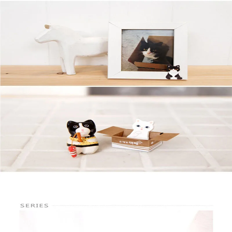 5 шт. 3D мини Кот блокнот животное самоклеющаяся Памятка щенок Дом стикер