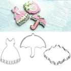 1 шт. кондитерское коктейльное платье reposteria металлический резак для печенья, украшения для мастики, печенья, шоколада