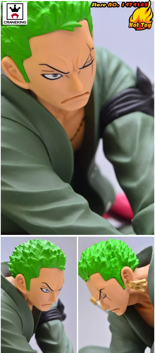 100% оригинал коллекция фигурок BANPRESTO sculture BIG Zoukeiou 4 Vol.3-Roronoa Zoro от One Piece | Игрушки и