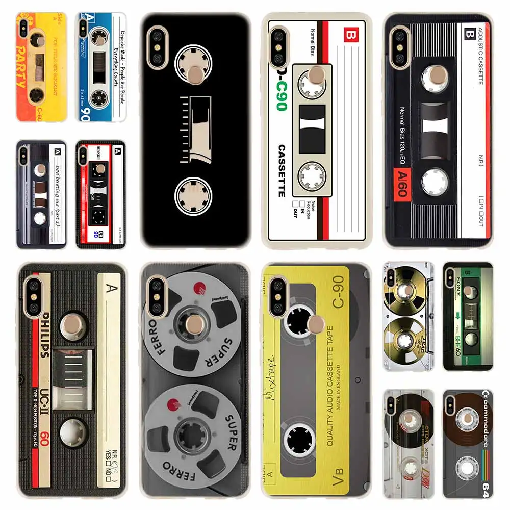 

Retro Cassette Tape Fashion Soft TPU Case For Xiaomi Redmi Note 10 9 8 7 6 5 Pro Max 10S 9S 9T 8T 4G 5G Cover