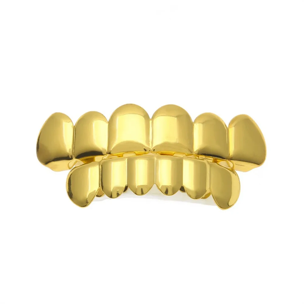 1 Набор для мужчин и женщин позолоченные хип хоп ЗУБЫ Grillz верхнее дно гриль зубы