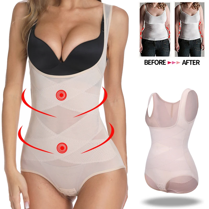 

Women Body Shaper Waist Trainer Slimming Tummy Control Shaperwear Breathable Shapers Modeling Belt Bodysuits Summer Corset