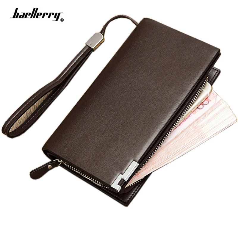 

Baellerry Wallet Famous Brand Men Wallets Wristlet Clutch Leather Purse Wallet Men 50PCS/lot