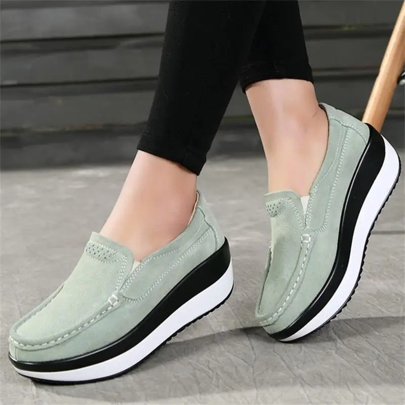 Для женщин без каблука летние Лоферы для новые женские Элегантные замшевые