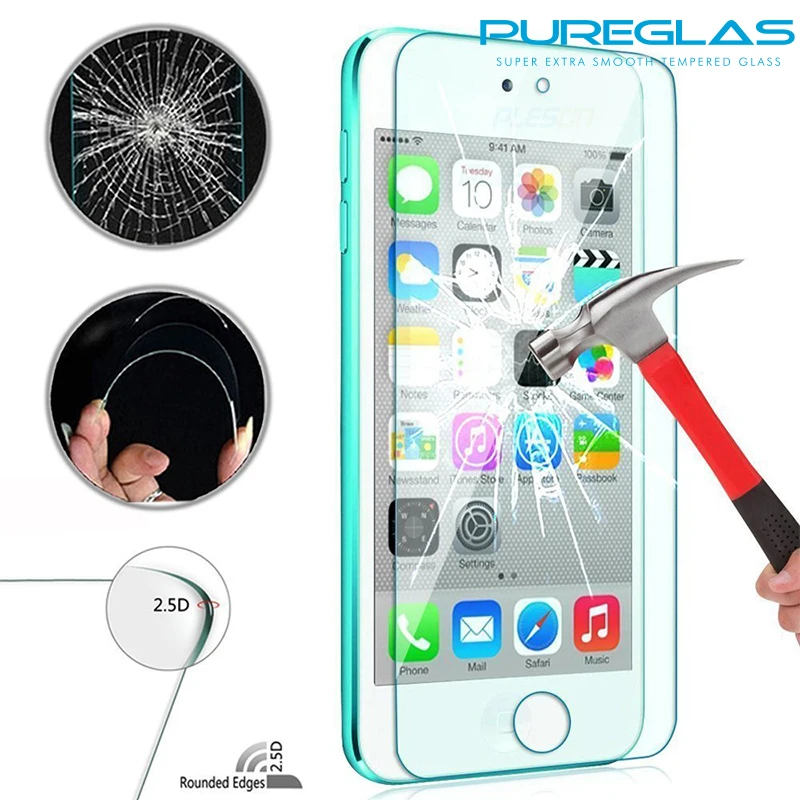 Pureglas 9 H закаленное Стекло Экран протектор для Apple Ipod Touch 5 6 touch6 полный Крытая