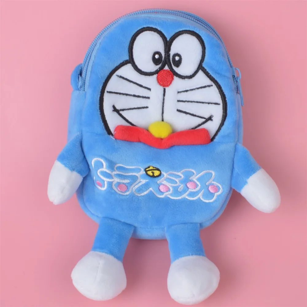 Маленький размер Doraemon плюшевая игрушка-рюкзак Детский плюшевый мешок для монет