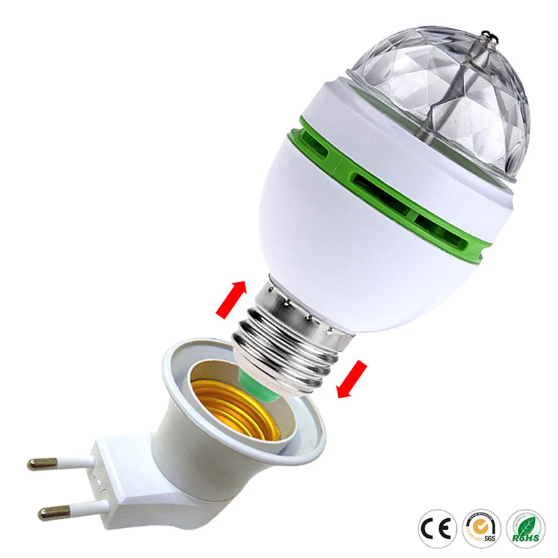 

AC90-260V Colorful Auto Rotating RGB LED Light Bulb Stage Light Disco DJ Party Lamp Holiday Bulb for Bar KTV Lighting