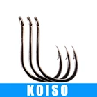FISH KING 3 упак.лот KOISO рыболовный крючок Размер 1 #-7 # рыболовные крючки из высокоуглеродистой стали джиг-Крючки с бородкой для карпа анзол кольцевой крючок