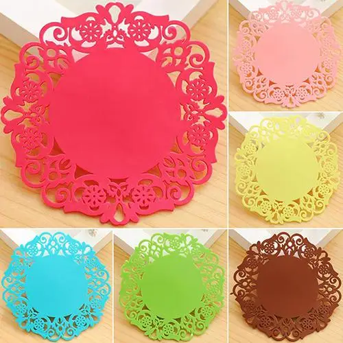Горячее предложение 6 шт. кружево цветок дозаторы силиконовые подставки для