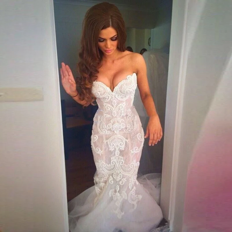 Романтическое свадебное платье-русалка лидер продаж 2019 свадебные платья со