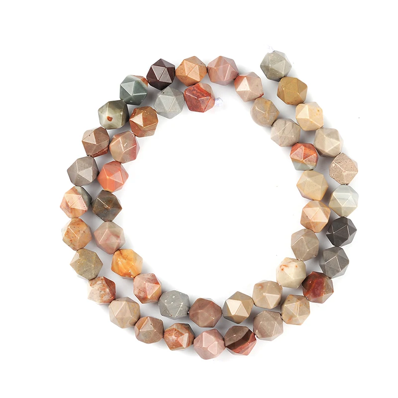 

Nature stone American Picture Jaspers beads Loose Spacer 6 8 10 12mm stone beads for DIY Bracelet Necklace Cambay Jewelry Making