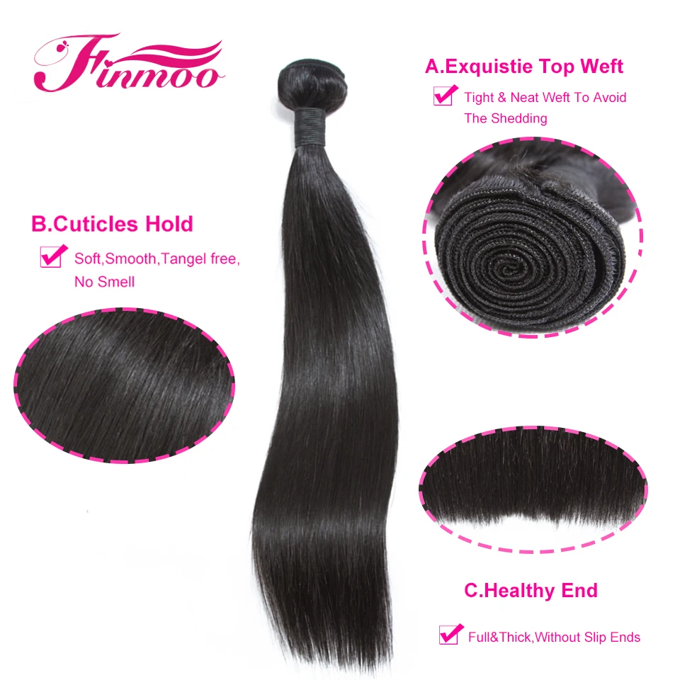 Бразильские волосы remy weave Связки прямой натуральный цвет 13*6 Фронтальная застежка