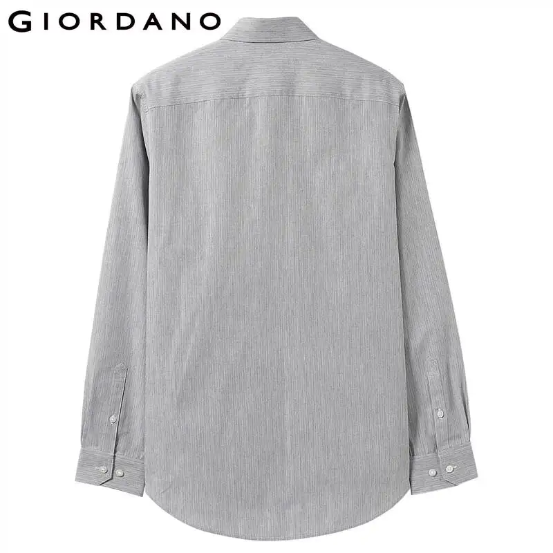 Giordano две мужские повседневные рубашки с длинными рукавами из slim fit имеется
