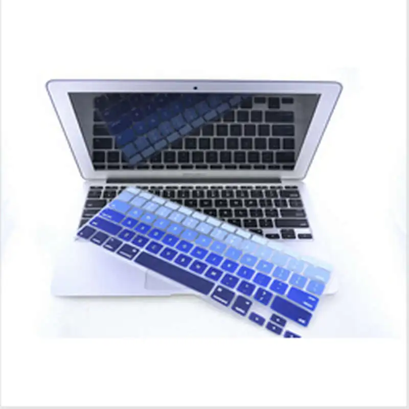 

Express Gradual Blue Silicone Laptop keyboard Skin Protector Cover film Guard for Apple Macbook Pro Air Retina 13 15 17