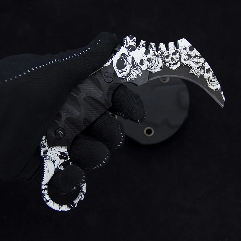 CS GO один Karambit Ножи Полный Тан AUS-8 Сталь джунгли выживания ножи кемпинг