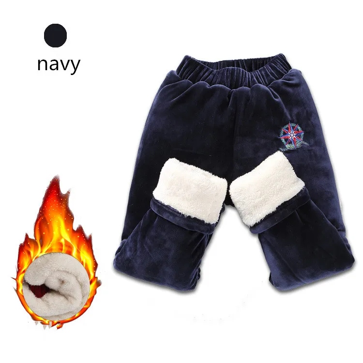 Детские штаны зимние Утепленные вельветовые брюки модные леггинсы теплые для