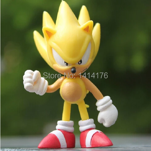 6 шт./партия японское аниме Соник Ежик Juguetes GSC Nendoroid с коробкой фигурка супер