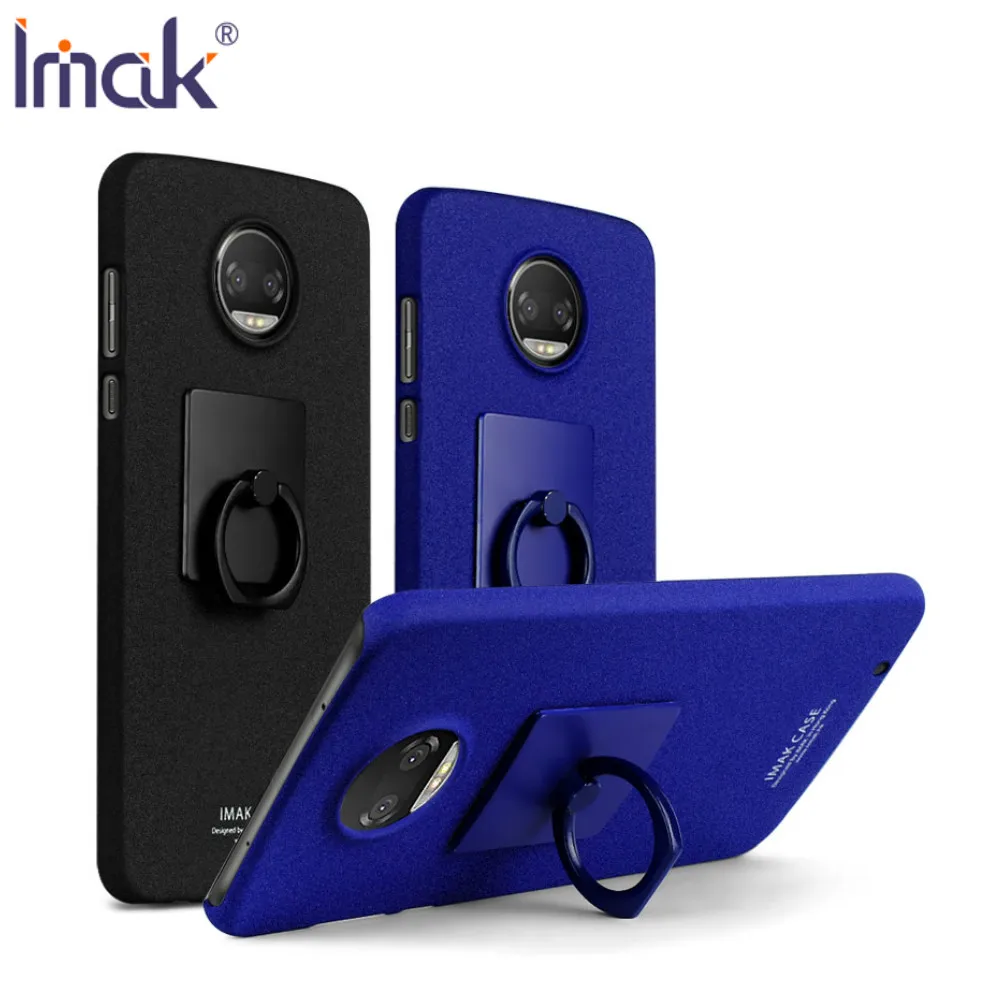 IMAK Cowboy Стенд чехол для Motorola Moto Z2 силы задняя крышка мото жесткий матовый + кольцо