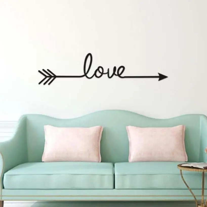 Виниловые наклейки с выгравированной надписью Love arrow|Наклейки на стену| |