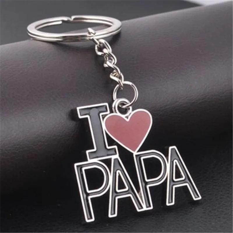 WKOUD брелок для ключей с надписью I love mom dad papa mama и сердечком семейный рюкзак