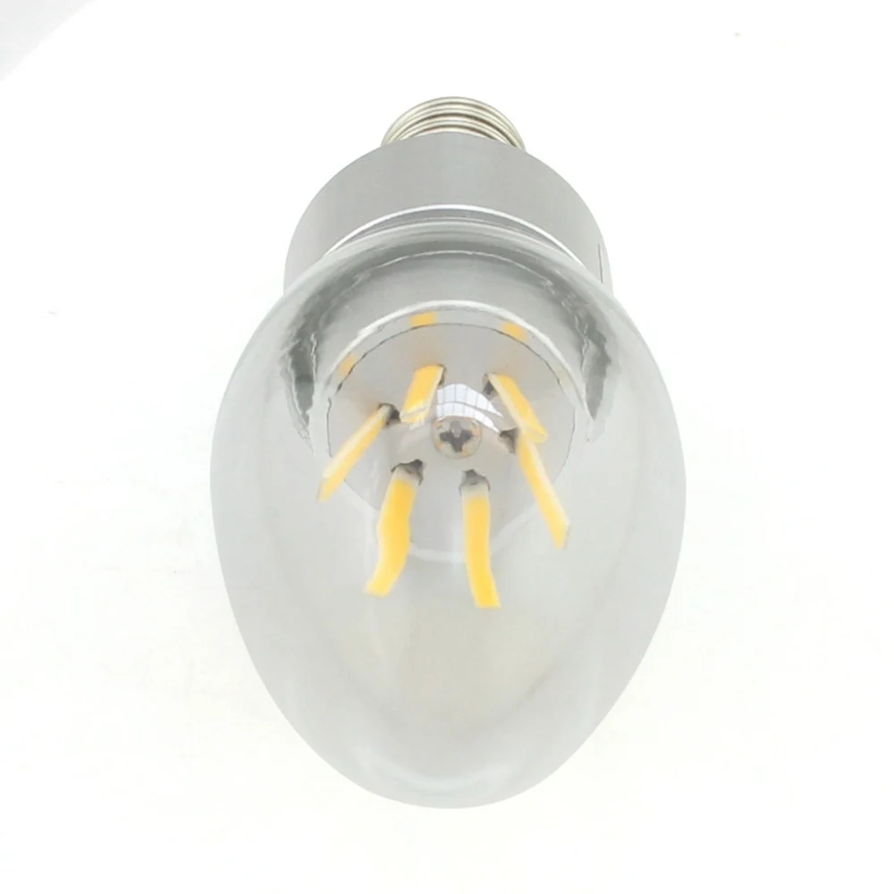 E14 C35 светодиодный лампы в форме свечи 12V 24V AC/DC 3W нити светильник 6 s люстра COB 360