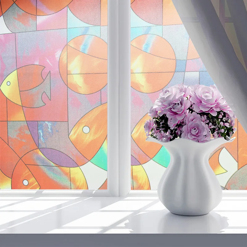 Новинка 45*100 см водостойкая стеклянная оконная ванная комната матовая Настенная