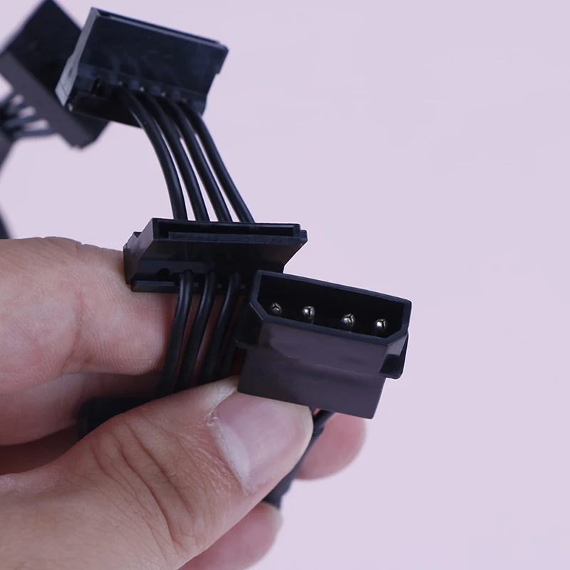Новый 1 шт. ATX 4Pin IDE Molex к 5 x SATA серия ATA кабель питания Папа мама 18AWG 40 см для ПК сделай
