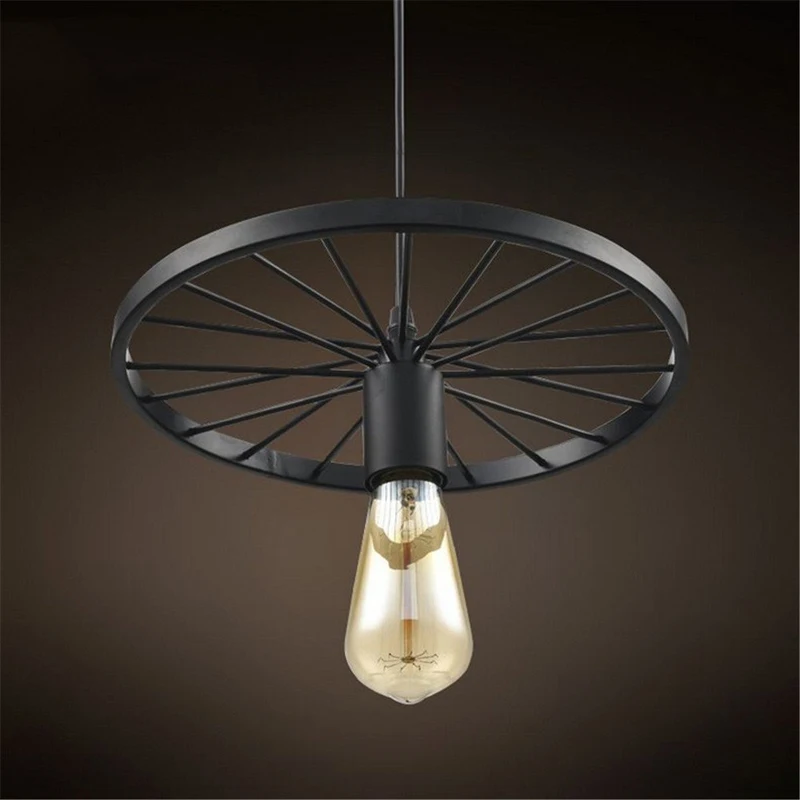 EEG Lighting Ретро Античная Художественная ковка большой сарай колеса подвесные