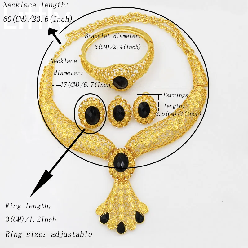 Liffly Модный свадебный комплект ювелирных изделий женские подарки Дубай золотые