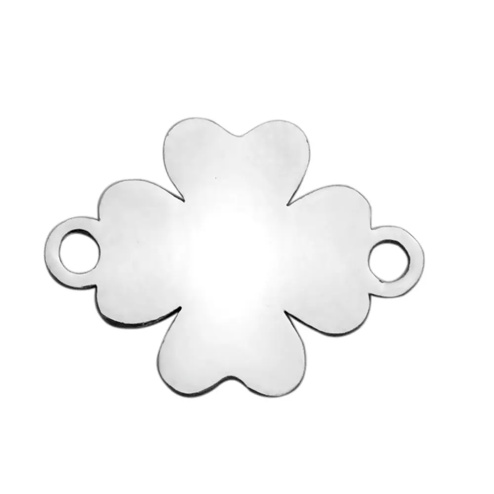 Fnixtar цветок Клевер подвески из нержавеющей стали кулон для женщин браслет