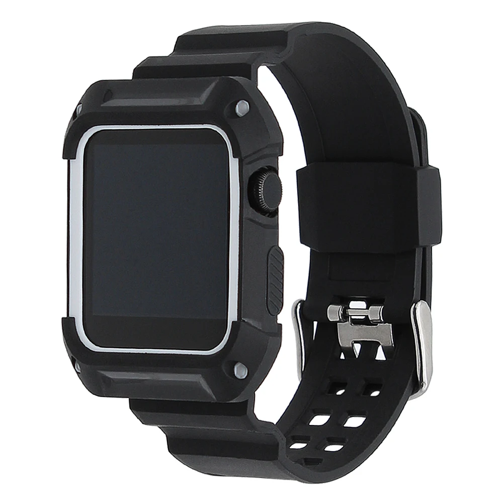 Резиновый ремешок из ТПУ для наручных часов защитный чехол iWatch Apple Watch 38 мм 42