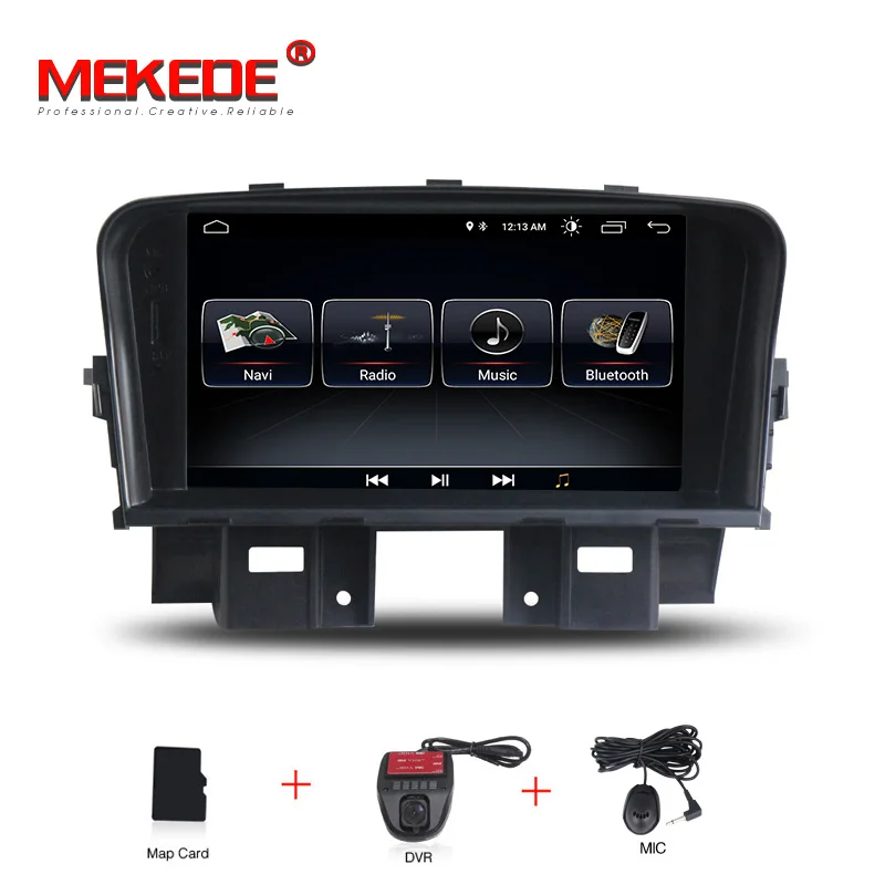 car dvd DVR MEKEDE " Android 8,1 автомобильный стерео DVD Радио gps мультимедийный плеер для Chevrolet Cruze 2008-2013 с BT wifi USB 16G карта в подарок - Цвет: car dvd DVR