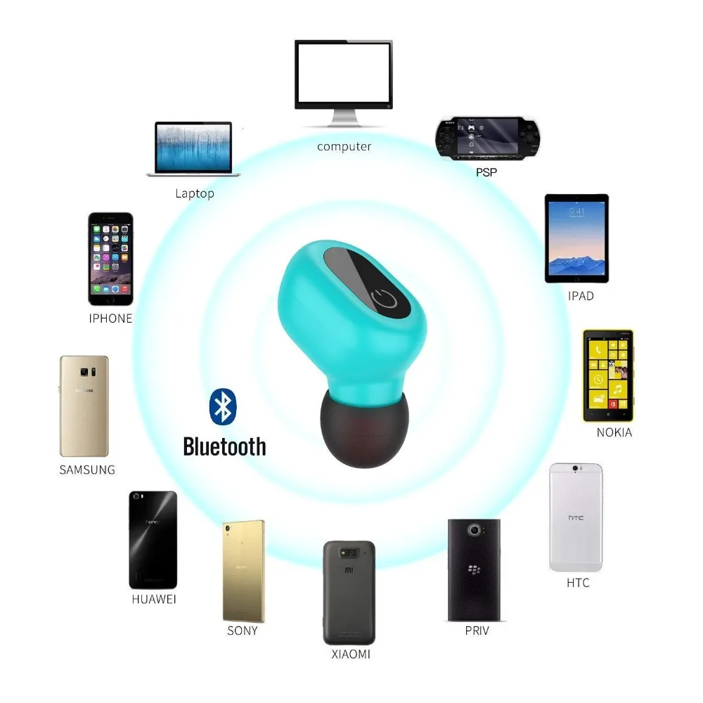 Водонепроницаемые Bluetooth-наушники самая маленькая Беспроводная Автомобильная
