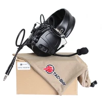 tactical earphone tac sky comtac i silicone earmuff version noise reduction pickup headset for outdoor shooting hunting