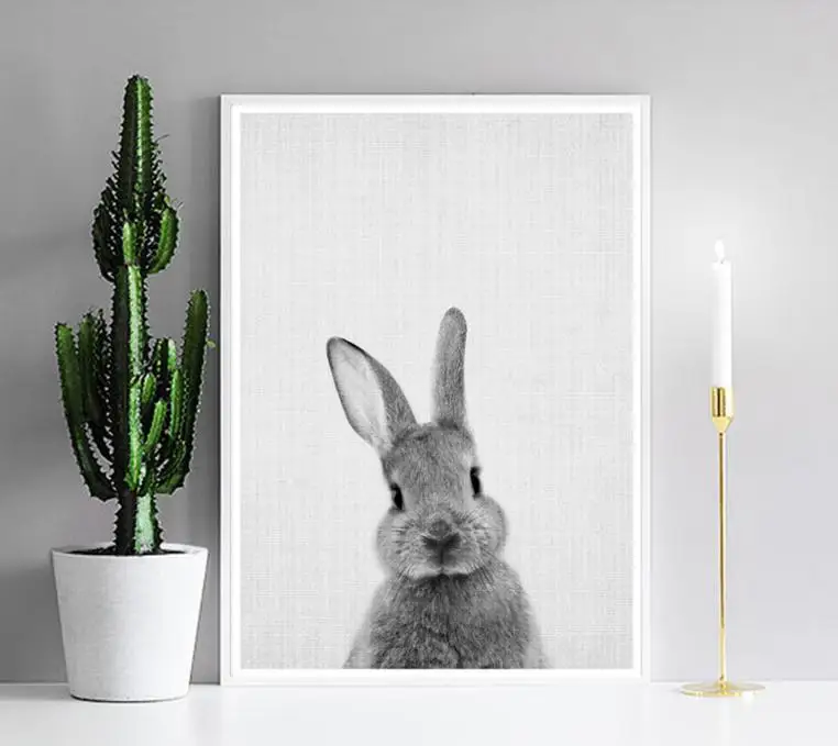 Постер с изображением кролика отдельная Картина на холсте принтом животных