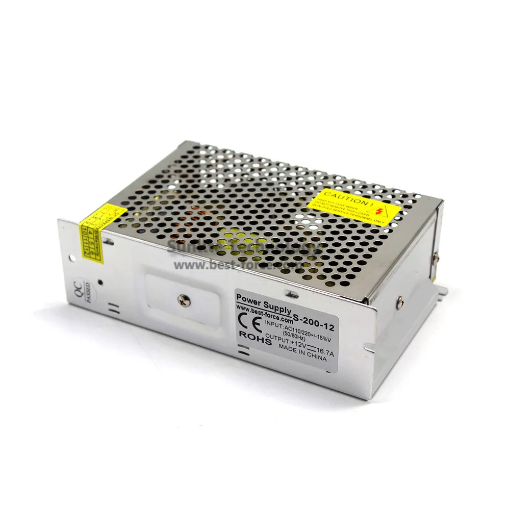 Универсальный 12V 16.7A 200W Регулируемый драйвер импульсного источника питания