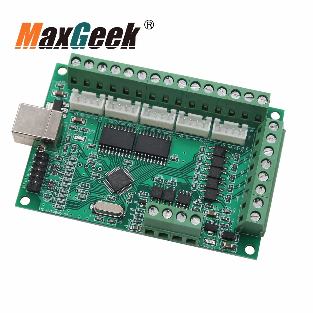 Maxgeek 5 Axis MACH3 CNC Breakout Board Card 1000KHz USB плата управления движением интерфейс драйвер