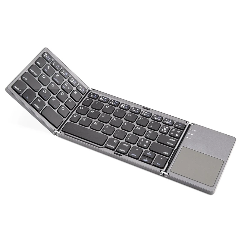 French Keyboard Foldable Bluetooth 3.0 With Touchpad Wireless Black Plastic + Metal | Компьютеры и офис