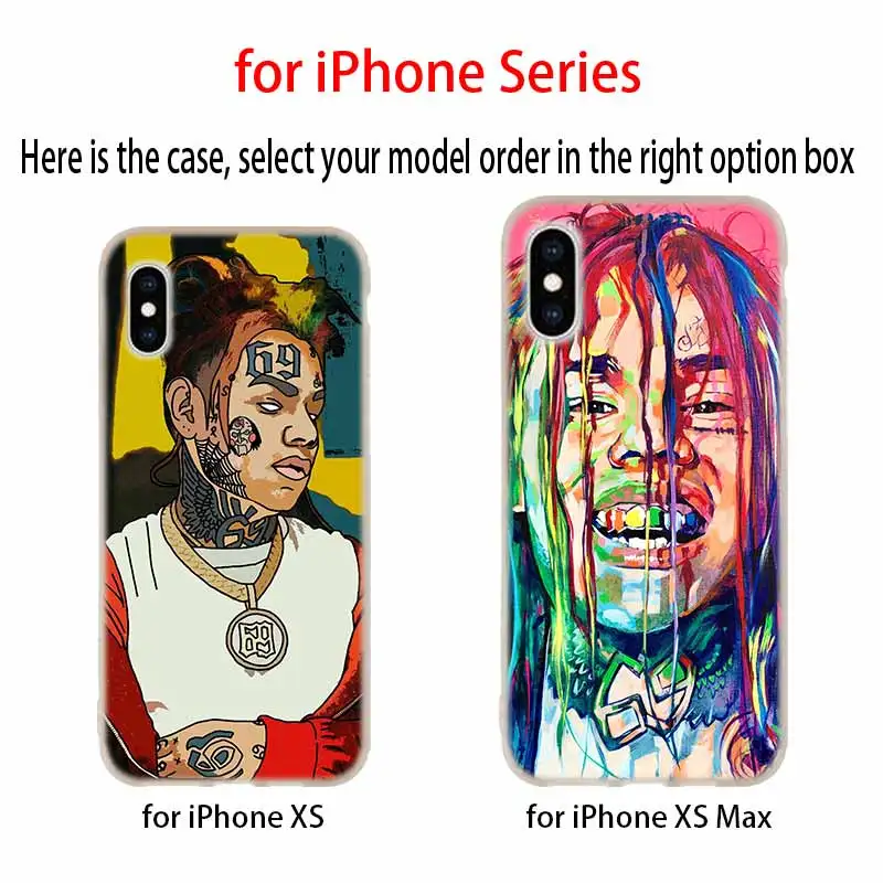 Чехол Tekashi69 6ix9ine 69 Rap singer силиконовый мягкий чехол для iPhone 12 11 Pro X XS Max XR 8 7 6 Plus 5s SE 2020 S