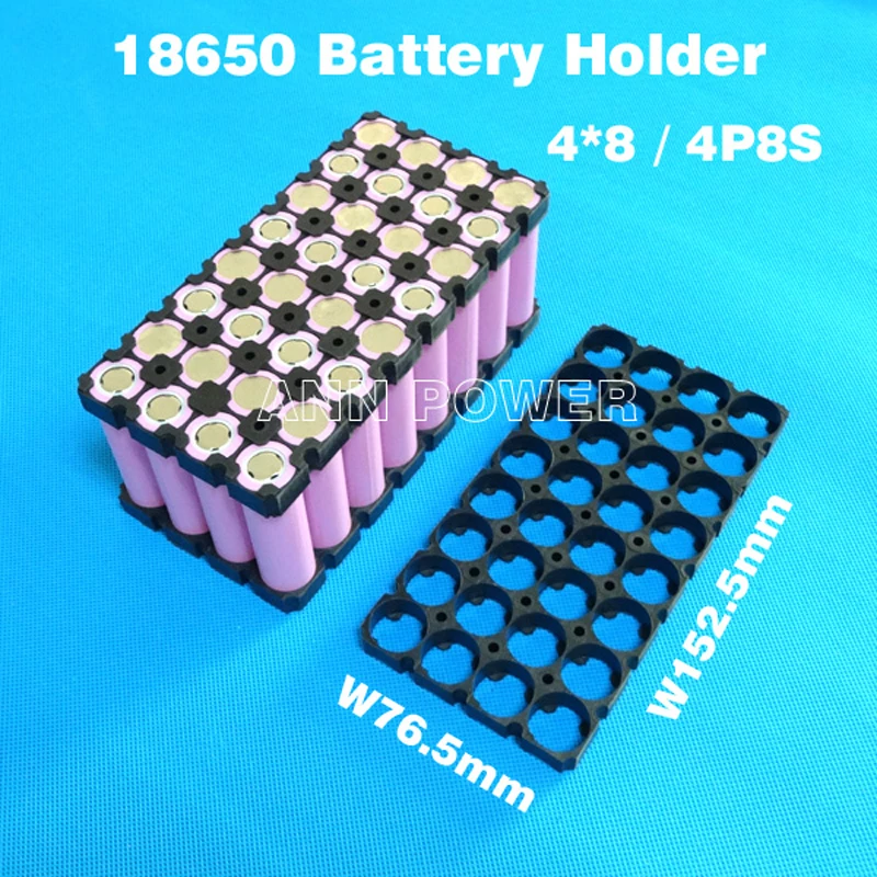 Держатель литий ионного аккумулятора 4*8 (4P8S) 18650 + никелевая полоса 4P2S