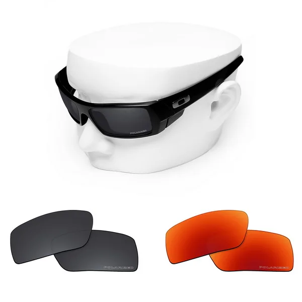 Black and red OOWLIT Анти-Царапины Сменные линзы для-солнцезащитные очки Oakley Gascan травления поляризованных солнцезащитных очков - Цвет линз: Black and red
