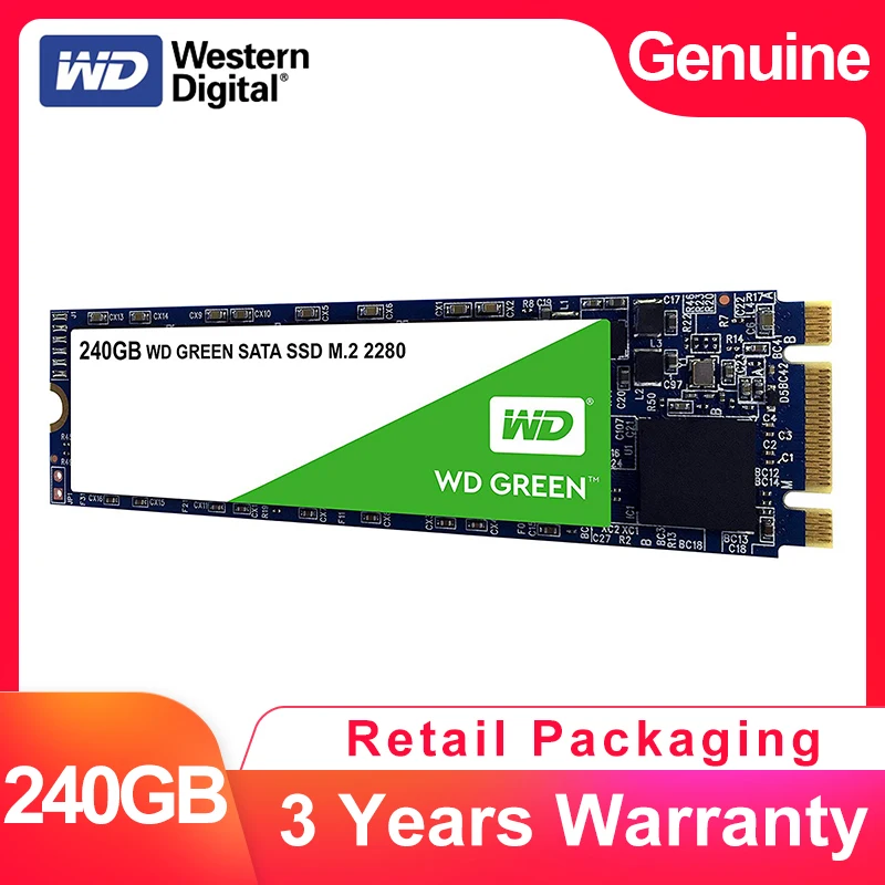 WESTERN DIGITAL WD GREEN SSD 240 ГБ внутренний SATA3.0 M.2 2280 NGFF твердотельный диск жесткий для